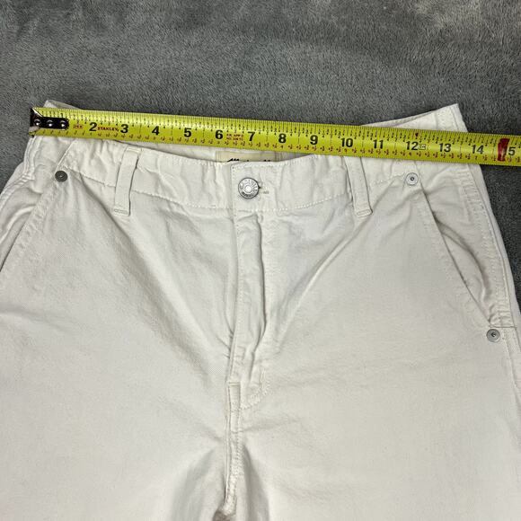 Madewell Wide Sweep Trouser Jeans Womens 27 Ivory Career Minimalist Clean Girl - Picture 5 of 11